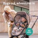 Baby Uma Baby Mosquito Net for Stroller - Universal Stroller Mosquito Net Cover, Breathable & Tear-Resistant 3D Mesh Insect Netting with Zip-up Window (+ Travel Bag) by TinyTreasures Baby Boutique