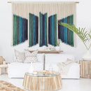 IOWER Macrame Wall Hanging Dip-Dyed 59" Wx37 L Craftsmanship Fiber Yarn Wall Art Boho Macrame Wall Decor by CozyNest Decor
