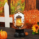 Topadorn Fall Garden Gnome Statue Light, Autumn Harvest Gnome Figurine with Pine Cone on Hand for Fall Harvest Party Thanks, Autumn Thanksgving Gifts for Famliy by CozyNest Decor