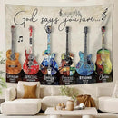 yowecso Musical Guitar Tapestry Rock Guitar Tapestry Wall Hanging for Bedroom Cool Rock Music Tapestries Aesthetic Wall Decor for Home Dorm Living Room 50"x60"