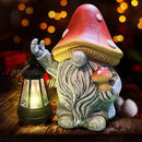 Mushroom Gnome Garden Decor Outdoor Statues, Cute Solar Lights Lawn, Balcony, Yard Decorations, Outdoor Garden Decorations for Patio Mom Gift by GreenHaven Gardens
