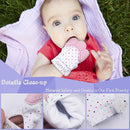 Giftty Baby Teething Mitten, Self-Soothing Teether Glove, Pain Relief Silicone Mitt, Double Breathable, Stay on Baby's Hand, Unisex for Babies 3-12 Months(2 Pink Mittens) by TinyTreasures Baby Boutique