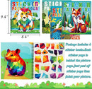 90shine 4PCS Crafts for Kids Ages 4-8 Sticker Paint Books Includes Dinosaur Marine Land Animals Multicolored Design Gifts Create 40 Pictures by TinyTreasures Baby Boutique