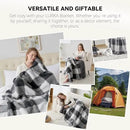 LURKA Checkered Sherpa Fleece Twin-Size Bed Blanket - Extra Thick and Warm Winter Soft Fuzzy Plush Blanket for Couches, Beds & Pets, Smoke Grey, 60x80 Inches by CozyNest Decor