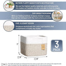 NaturalCozy Storage Cubes 9”x9”x7”Cotton Rope Woven Baskets for Organizing 3-Pack | 9 Inch Cube Storage Bin | Small Basket for Shelf Nursery, Pantry, Decorative Plant, Bathroom Closet, Toy Gift by TinyTreasures Baby Boutique