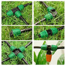 Drip Irrigation Fittings Kit for 1/4" Tubing, 65 Pcs Drip Line Lock Barbed Connectors for Drip Systems - 18 Couplings, 15 Tees, 12 End Caps,1 0 Elbows, 5 Cross Connectors, 5 Misters Nozzles by GreenHaven Gardens