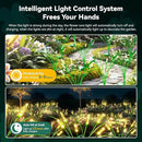Solar Garden Lights 2 Pack, 16LED Swaying Solar Lights for Mother's Day, 30 Inches Waterproof Garden Solar Lights for Pathway Yard Outdoor Garden Decor, Gardening Gifts, Warm White by GreenHaven Gardens