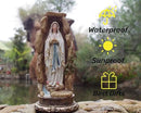 MeritMode Virgin Mary Collectible Figurines - Our Lady of Lourdes in Grotto Design, Handcrafted Resin Religious Gifts Decor for All Faiths, 12.5" H by GreenHaven Gardens
