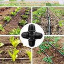 Upgraded 1/4" Drip Irrigation Cross Fittings：24 Pieces Leak Free Lock Barbed 4 Way Tee Connectors for 1/4 Inch Irrigation Tubing Quick Connect Parts for Garden Landscape System by GreenHaven Gardens