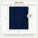 Carriediosa Chunky Knit Throw Blanket 50" X 60", 100% Hand Made Large Chenille Loop Yarn Soft Fluffy Throws for Couch Sofa Bed, Big Crochet Cozy Heavy Thick Cable Woven Blankets, Navy Blue by CozyNest Decor