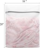 Muchfun 3Pcs Durable Honeycomb Mesh Laundry Bags for Delicates 16 x 20 Inches (3 Large) by TinyTreasures Baby Boutique