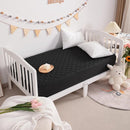 NTBAY 2 Pack Waterproof Crib Mattress Protector, Quilted 28"x52" Toddler Fitted Sheet - Machine Washable - Soft and Breathable Mattress Pad Cover for Crib, Nursery, Daycare, Cot, Black by TinyTreasures Baby Boutique
