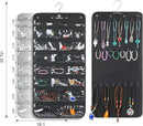 Freegrace Hanging Jewelry Organizer Revolving Hanger - Secure Zipper Closure - 25 Pockets,23 Hooks - Foldable Storage & Display Solution - for All Jewelry & Bijoux (Black) by CozyNest Decor