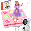 Rechargeable Dance Mat Toys for Girls, Light Up Dance Pad with Wireless Bluetooth, Xmas B-Day Gifts for 3 4 5 6 7 8 9 10 11 12 Years Old Kids (Pink) by TinyTreasures Baby Boutique