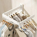 Wall Mounted Clothes Hanger Rack, Clothes Drying Rack,Laundry Drying Rack,Collapsible Clothes Rack Wall Mount, Retractable Drying Rack Clothing,can Fold Upward & Left & Right,White Color by CozyNest Decor