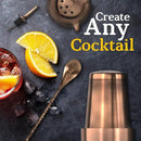 Highball & Chaser Bartender Kit with Black Bamboo Stand Beautiful Cocktail Shaker Set and Bar Tools Stainless Steel Boston Shaker Bartender Kit with Stand (Antique Copper) by CozyNest Decor