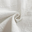 MarCielo 3-Piece 100% Cotton Oversized Bedspread Lightweight Quilt Coverlet Embroidery Farmhouse Bedding Set (TK White, Oversized Queen (100"x106")) by CozyNest Decor