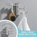 Angle Simple Towel Hook for Bathroom, SUS 304 Stainless Steel Foldable Robe Towel Holder, Wall Coat Hook, Polished Chrome by CozyNest Decor
