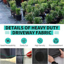 6ftx300ft Heavy Duty Weed Barrier Landscape Fabric – Durable Woven Driveway Garden Cloth for Weed Control, Ground Cover, Landscaping – Long-Lasting Geotextile Fabric – 3.2oz by GreenHaven Gardens