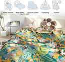 MSGKV Cotton Bed Blanket for Couch and Sofa Blankets for Living Room Bedroom Reversable Florals Throw 80"x90" Breathable Cozy Boho Blankets by CozyNest Decor