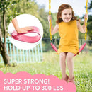 TURFEE Swings for Outdoor Swing Set -SwingSeat Replacement Kits with Heavy Duty Chains - Backyard Swingset Playground Accessories for Kids (Pink) by GreenHaven Gardens