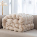 RYNGHIPY Faux Fur Blanket Fluffy Warm Throw Blanket for Sofa Couch Decorative Bed Blanket for Bedroom Living Room Bubble Blanket (Camel, 63''x79'') by CozyNest Decor