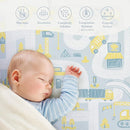 PopsyKosy Premium Baby Foam Play Mats -Stylish Floor & Exercise Puzzle Mat for Toddlers & Kids- 6 Soft, Non-Toxic, Odorless, Peel-resistant Foam Tiles -6ft x 4ft -1"inch Extra-Thick, Pastel Blue Gray by TinyTreasures Baby Boutique