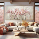 YJYart Landscape Wall Art Floral Wall Pictures Pink and White Canvas Wall Artwork 36"x70" Wall Prints for Living Room Office Wall Decor by CozyNest Decor