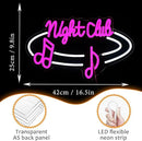 LISIGNVE Night Club Neon Sign Dimmable Switch Led Bar Sign Neon Light for Wall Decor USB Powered Music Light Up Sign for Bar Club Party Pub Music Station(16.5 * 9.8 In) by CozyNest Decor