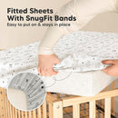 KeaBabies 2-Pack Muslin Crib Sheets for Boys, Girls - 100% Organic Cotton Fitted Baby Crib Mattress Sheet, Soft Breathable Standard Toddler Bed Cover Bedding Set, Neutral, Durable 52x28 (Woodland) by TinyTreasures Baby Boutique