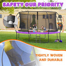 Trampoline 8FT 10FT 12FT 14FT 16FT, Recreational Trampolines with Enclosure Net and Ladder, Outdoor Anti-Rust Trampolines for Kids and Adults, ASTM Approved by TinyTreasures Baby Boutique
