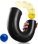 Original pindaloo Skill Game with 2 Balls- Gifts for Kids and Adults Indoor & Outdoor Games, Ball Toys for Boys, Girls, & Teens - Gift Ideas, Fun Stuff, Develops Motor & Juggling Skills (Black Carbon) by TinyTreasures Baby Boutique
