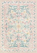 Wonnitar Machine Washable 5x7 Nursery Rug, Pink Rugs for Bedroom Girls, Boho Soft Floral Carpet Non Slip, Indoor Ultra-Thin Floor Carpet for Kid Room Living Room Dorm by TinyTreasures Baby Boutique