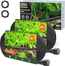 Lefree Soaker Hose 50 FT for Garden Irrigation, Soaker Hose for Lawn and Flower Beds, 2024 Upgraded Flat Soaker Hose Saves 80% Water, Flexible Durable Drip Hose for Trees, Shrubs.(25FT*2Pack) by GreenHaven Gardens
