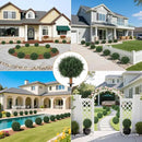 Artificial Cedar Topiary Ball Trees with Ground Spike Set of 2, 24.6 inch UV-Resistant Faux Shrubs for Indoor/Outdoor Decor – Fake Cypress Perfect for Garden, Porch, and Patio by GreenHaven Gardens