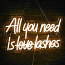WLHOPE All you need is Lashes Neon Sign, Warm White Led Neon Signs for Wall Decor, USB Lash Neon Signs Letter Neon Lights for Bedroom Bar Party Girls Room Nail Room Salon, Lash Room Decoration by GreenHaven Gardens