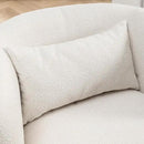 KINWELL 34" Wide 2 Boucle Swivel Barrel Chairs and 2 Ottomans Set, Fully Assembled Sherpa Accent Chairs and Footrest Set, Modern Comfy Armchairs and Footstool for Living Room and Bedroom, Beige by CozyNest Decor