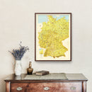 Vintage Map of Germany 1954