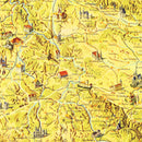 Vintage Map of Germany 1954
