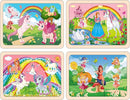 Puzzles for Kids Ages 4-6, 4 Pack Wooden Jigsaw Puzzles 24 Pieces The Castle Puzzle Preschool Educational Learning Toys Set for Boys and Girls by TinyTreasures Baby Boutique