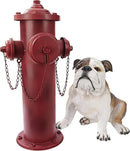 Design Toscano Fire Hydrant Statue Puppy Pee Post and Pet Storage Container, Large 23 Inch, Metal, Full Color by GreenHaven Gardens
