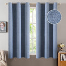 MIULEE Linen Blackout Curtains and Drapes 100% Room Darkening Thermal Insulated Grommet Window Panels with Coating 2 PCs W 42 x L 63 inches Stone Blue by TinyTreasures Baby Boutique