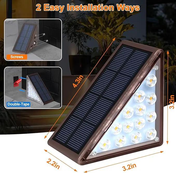Solar Step Lights for Outside, Waterproof IP67, Outdoor 12 Pack, Solar LED Step Lights for Stair, Deck, Patio, Garden, photo 2 of 6