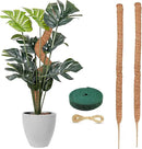 EcoNour 28" 2 Pack Moss Pole | Moss Pole Monstera Plant Support | Plant Sticks for Indoor Climbing Plants | Support for Potted Plants Like Pothos, Philodendrons, and More by GreenHaven Gardens