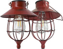 YAKii 2 Pack Solar Lantern Hanging Waterproof Outdoor Metal Solar Lamp with Warm White Light Decorate for Yard Garden Pathway Patio Porch Decor (Red) by GreenHaven Gardens