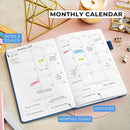Legend Planner Daily for 3 Months – Undated Monthly Weekly & Daily Planner to Hit Goals. Organizer & Productivity Journal, A5 (Mystic Blue) by TinyTreasures Baby Boutique