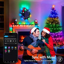 JMEXSUSS 100 LED RGB Christmas Tree Lights Indoor, 33ft Smart Color Changing Christmas Lights Outdoor with Remote & APP, Clear Wire Christmas Lights Plug in for Bedroom Tree Room Party Birthday by GreenHaven Gardens