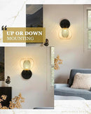 Black Wall Sconce Set of 2, Bathroom Vanity Light Fixture with Clear Glass and Honeycomb Metal Shade, Sconces Wall Lighting for Mirror Bedroom Hallway, AD-22001-1W2-BK by CozyNest Decor
