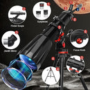 Telescope,Telescope for Adults High Powered, 90mm Aperture 900mm Professional Refractor Telescopes for Kids & Beginners, Magnification 450X,for Planet Observation with Stainless Tripod & Phone Adapter by TinyTreasures Baby Boutique