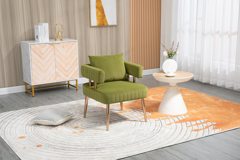 Accent Chair, leisure single chair with Golden feet